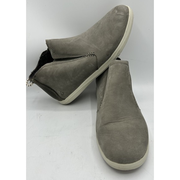 OluKai Hawai'iloa Manu Hope Booties Gray Nubuck Women's Size 9 - Picture 1 of 5